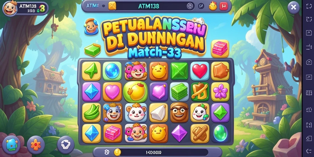 Screenshot gameplay <strong>ATM138</strong> menampilkan momen mencocokkan item yang seru.