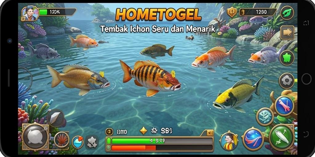 Gameplay seru dengan menembak ikan yang beragam.