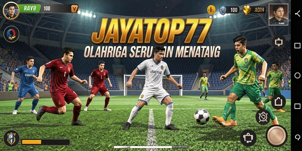 Tampilan gameplay JAYATOP77 dengan aksi olahraga yang intens.
