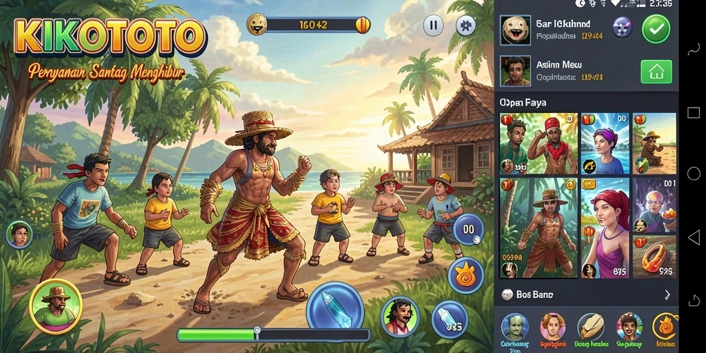 Tangkapan layar KIKOTOTO menampilkan gameplay santai dan menarik.