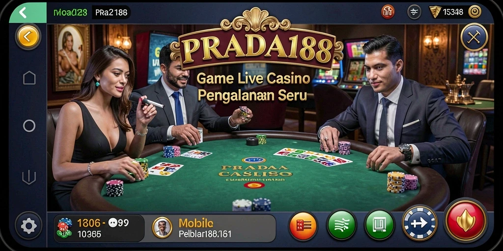 Gameplay Live Casino PRADA188 dengan dealer langsung.