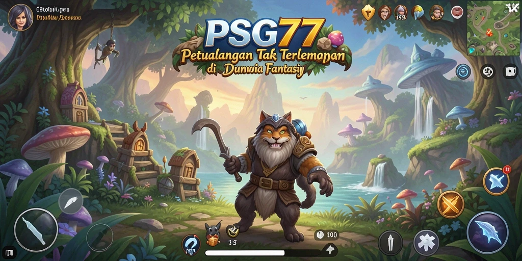 Tampilan menakjubkan dari dunia fantasi dalam gameplay PSG77.
