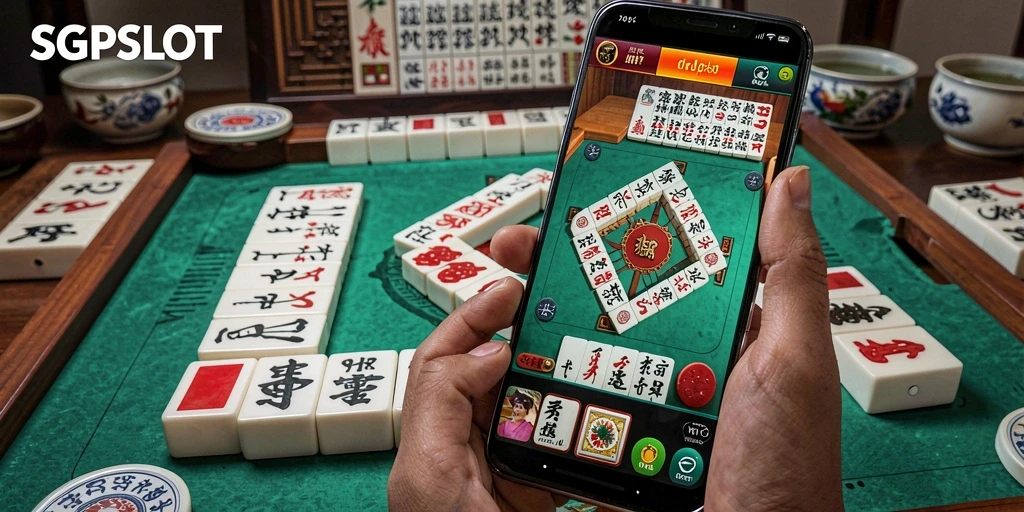 Tampilan gameplay SGPSLOT dengan elemen Mahjong yang menarik.